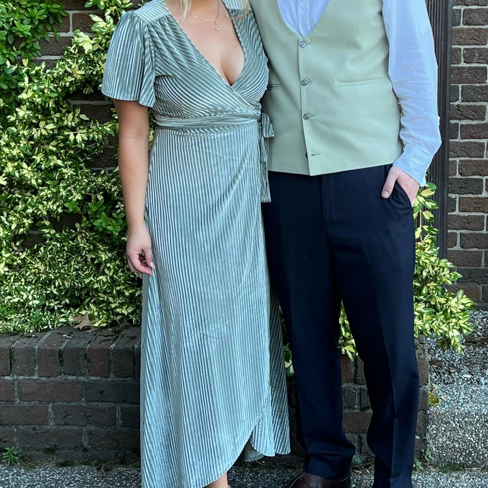 Sage Green Velvet Dress